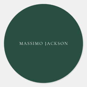 Sticker Rond Regard esthétique moderne simple minimaliste vert
