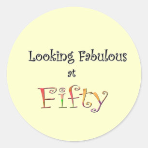 Sticker Rond Regarder fabuleux 50