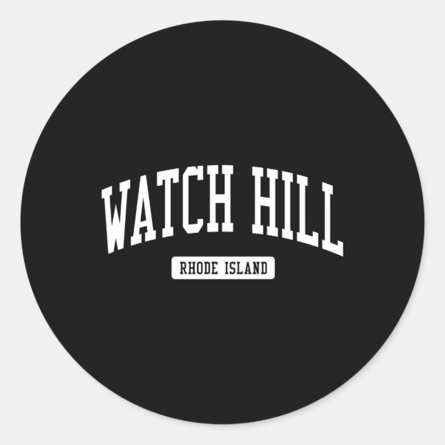 Sticker Rond Regarder Hill Rhode Island Ri Sports sportifs (Devant)