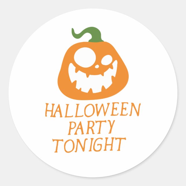 Sticker Rond Regardez cette Halloween effrayante (Devant)