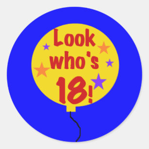 Sticker Rond Regardez qui a 18 ans