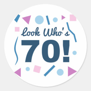 Sticker Rond Regardez qui a 70 ans