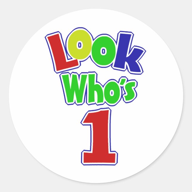 Sticker Rond Regardez qui est un (Devant)