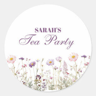 Sticker Rond Regency Garden Fête d'anniversaire