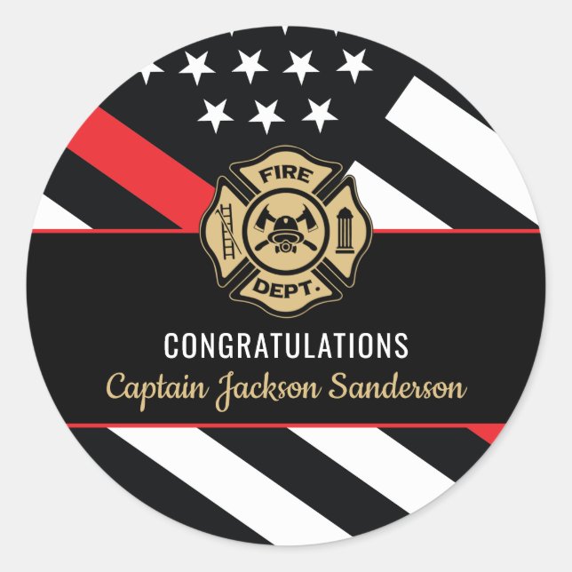Sticker Rond Régime de retraite des pompiers du service d'incen (Devant)