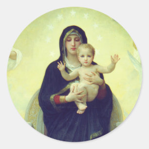 Sticker Rond Regina Angelorum - William-Adolphe Bouguereau