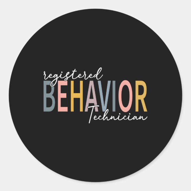 Sticker Rond Regised Behavior Technician (Devant)