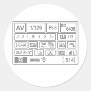 Sticker Rond Réglage du DSLR