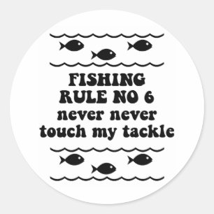 Sticker Rond Règle de pêche no 6