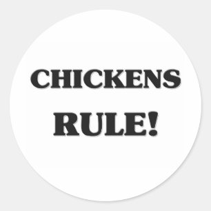 Sticker Rond Règle des poulets
