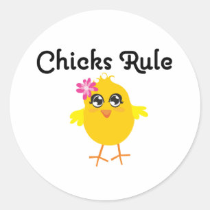 Sticker Rond Règle des poussins