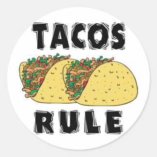 Sticker Rond Règle des Tacos