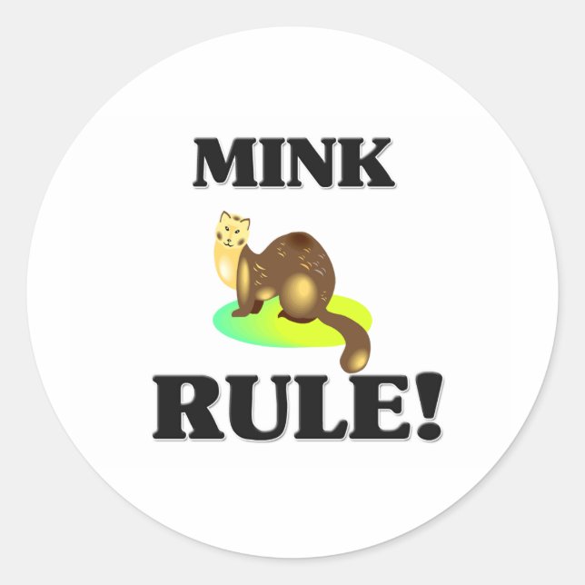 Sticker Rond Règle du MINK ! (Devant)