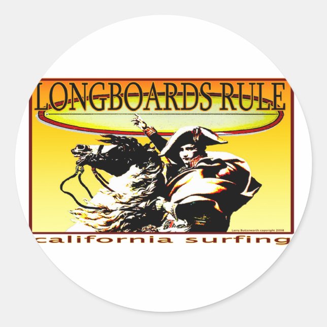 STICKER ROND RÈGLE LONGBOARDS (Devant)