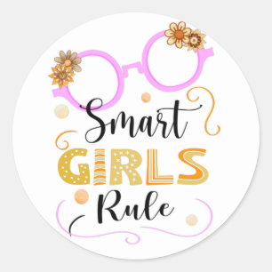 Sticker Rond Règle Smart Girls
