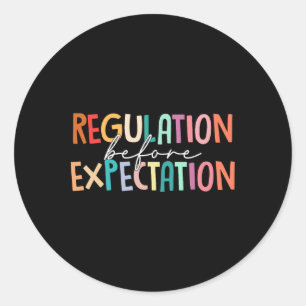 Sticker Rond Réglementation avant l'autisme de l'éducation spéc