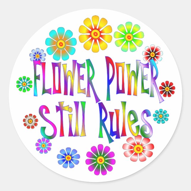 Sticker Rond Règles d'alimentation des fleurs (Devant)