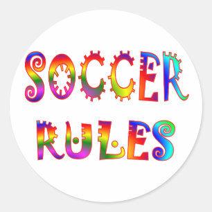 Sticker Rond Règles de football
