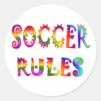 Sticker Rond Règles de football