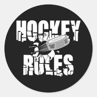 Sticker Rond Règles de hockey