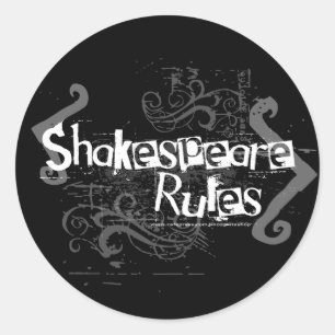 Sticker Rond Règles de Shakespeare