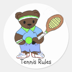 Sticker Rond Règles de tennis