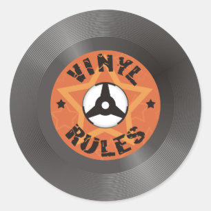 Sticker Rond Règles de vinyle