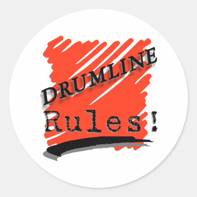 Sticker Rond Règles Drumline (Devant)