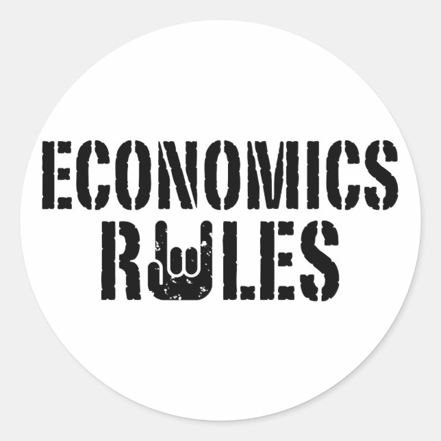 Sticker Rond Règles économiques (Devant)