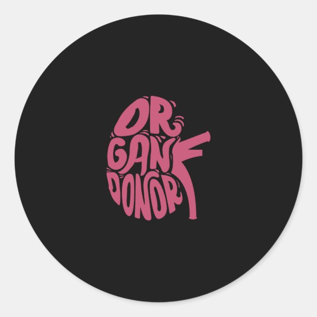 Sticker Rond Rein de don d'organe (Devant)