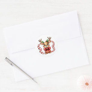 Sticker Rond Reindeer