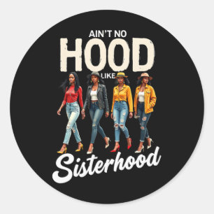 Sticker Rond Reine Afro Noire Pas De Quartier Comme La Fraterni