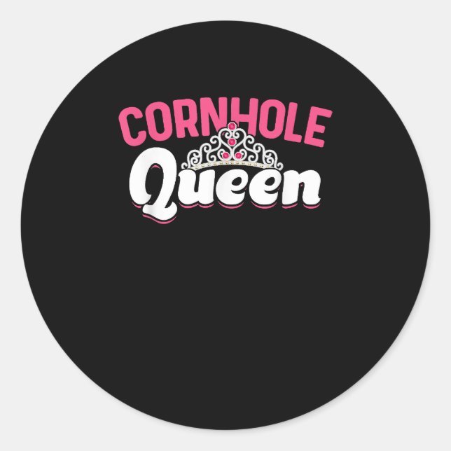 Sticker Rond Reine Cornhole (Devant)