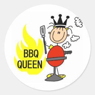 Sticker Rond Reine de Barbecue