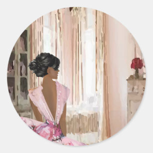 Sticker Rond Reine de beauté