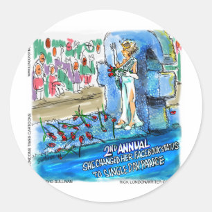 Sticker Rond Reine de beauté cyber drôles de cadeaux T-shirts C