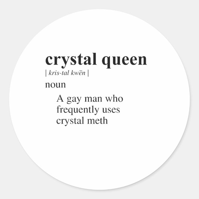 STICKER ROND REINE DE CRISTAL (Devant)