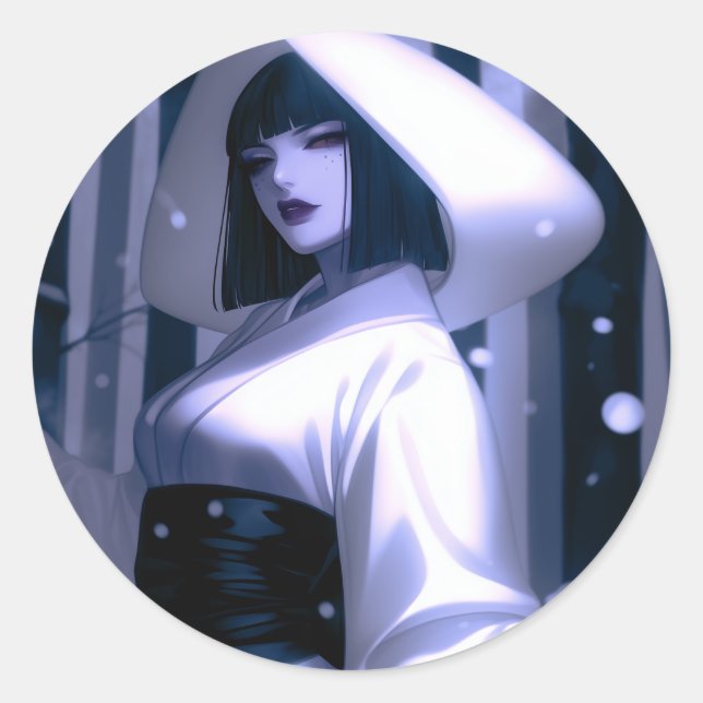 Sticker Rond Reine de glace (Devant)