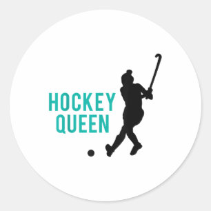Sticker Rond Reine de hockey Joueuse de hockey sur gazon Land H