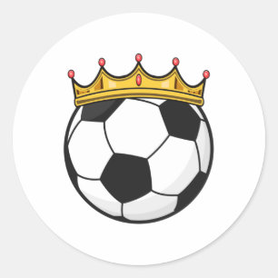 Sticker Rond Reine de la couronne de football