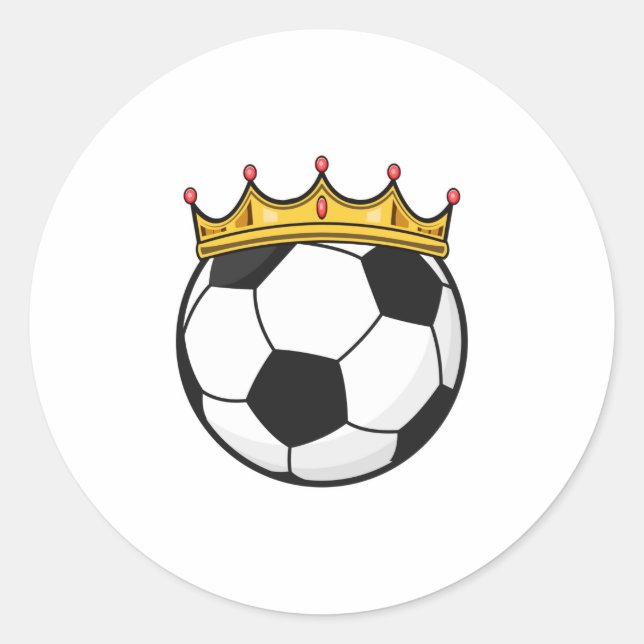 Sticker Rond Reine de la couronne de football (Devant)