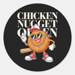 Sticker Rond Reine de nuggets de poulet