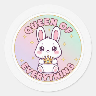 Sticker Rond Reine de tout