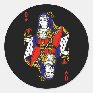 Sticker Rond Reine des Coeurs