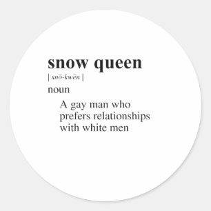 STICKER ROND REINE DES NEIGES