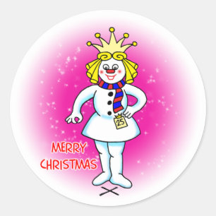 Sticker Rond Reine des neiges