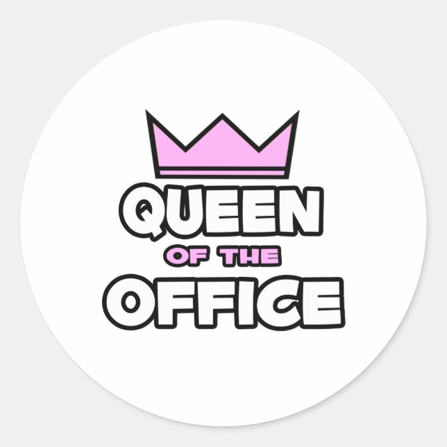 Sticker Rond Reine du Bureau (Devant)