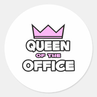 Sticker Rond Reine du Bureau