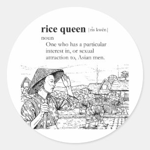STICKER ROND REINE DU RIZ