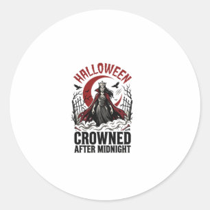Sticker Rond Reine Halloween des morts-vivants Lever de minuit